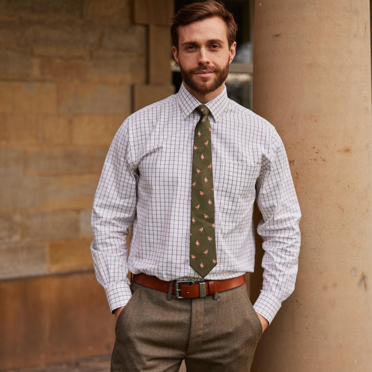Schoffel Ashford Silk Tie - Forest French Partridge