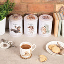 Wrendale Designs Tea Coffee and Sugar Canisters - A Dog's Life