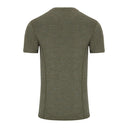 Hoggs of Fife 100% Merino Wool Crew Neck Base Layer Short Sleeve Top - Green