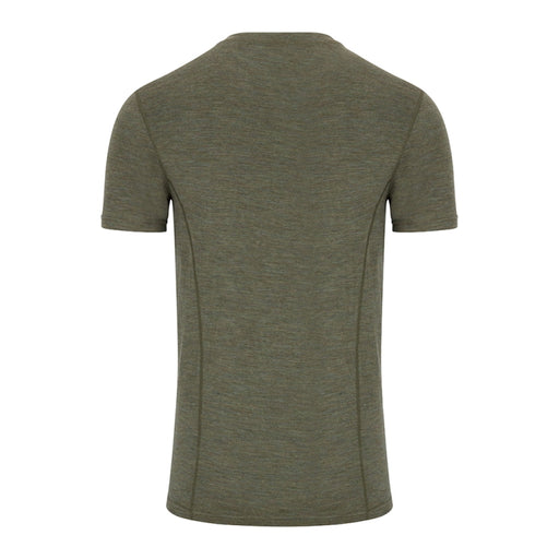 Hoggs of Fife 100% Merino Wool Crew Neck Base Layer Short Sleeve Top - Green