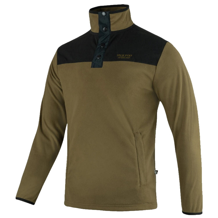 Jack Pyke Snap Neck Fleece Top - Dark Mustard