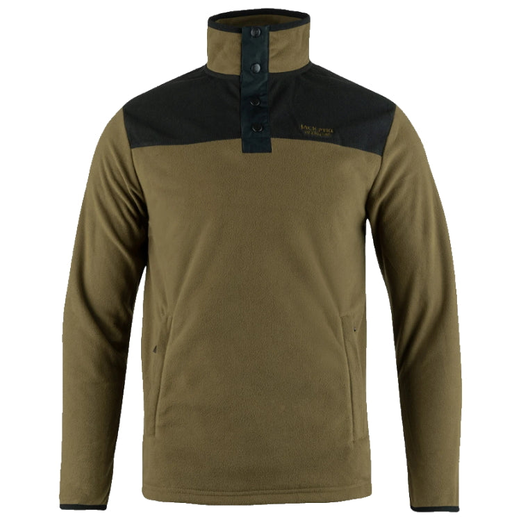 Jack Pyke Snap Neck Fleece Top - Dark Mustard