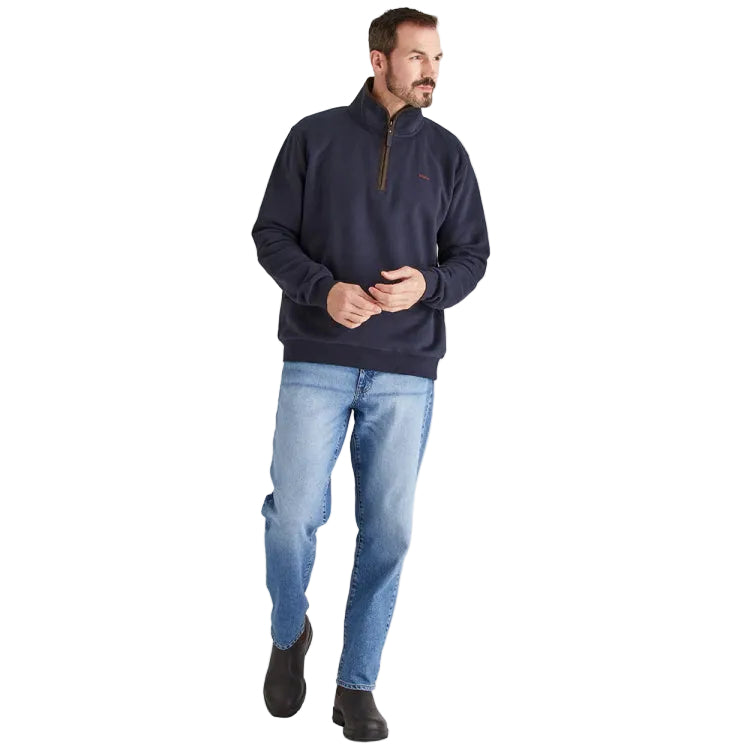 Ridgeline Brancaster 1/4 Zip Top - Navy