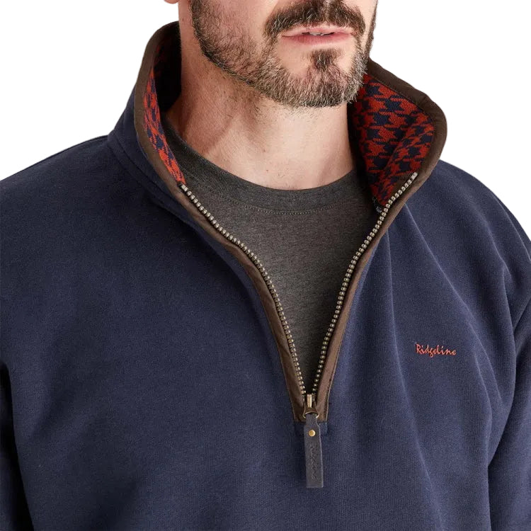 Ridgeline Brancaster 1/4 Zip Top - Navy