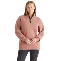 Ridgeline Ladies Brancaster 1/4 Zip Top - Dusky Pink