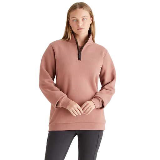 Ridgeline Ladies Brancaster 1/4 Zip Top - Dusky Pink