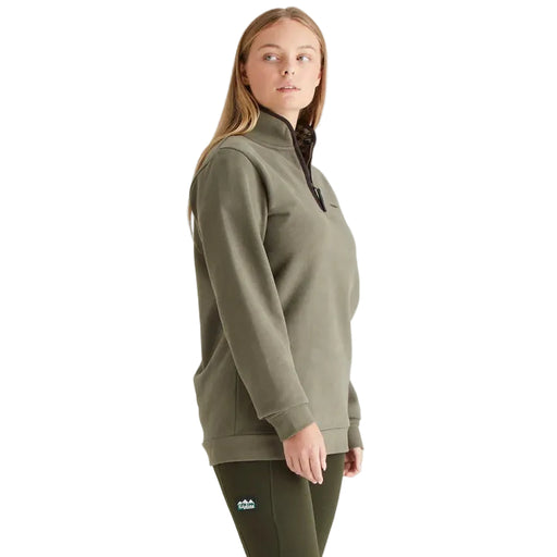 Ridgeline Ladies Brancaster 1/4 Zip Top - Smokey Olive
