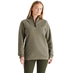 Ridgeline Ladies Brancaster 1/4 Zip Top - Smokey Olive