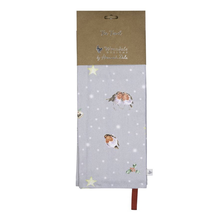Wrendale Designs Seasons Tweetings Christmas Tea Towel