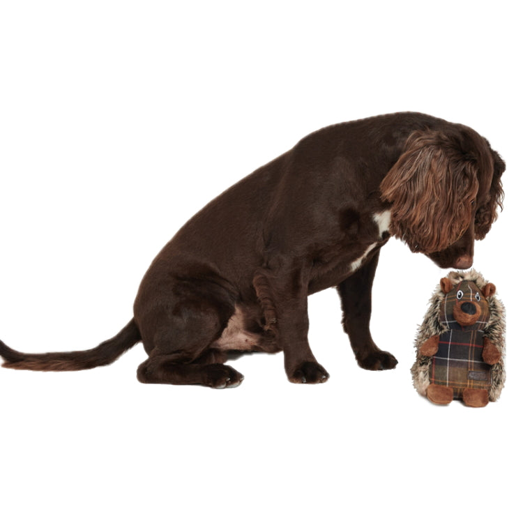Barbour Hedgehog Dog Toy - Brown/Tartan
