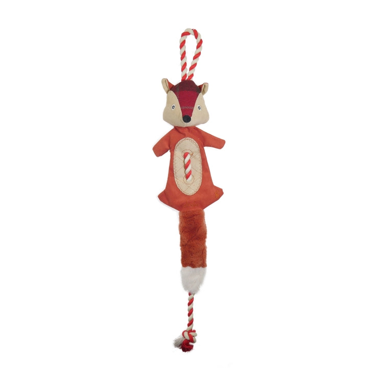 Joules Tweed Fox Rope Dog Toy