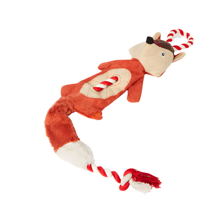 Joules Tweed Fox Rope Dog Toy