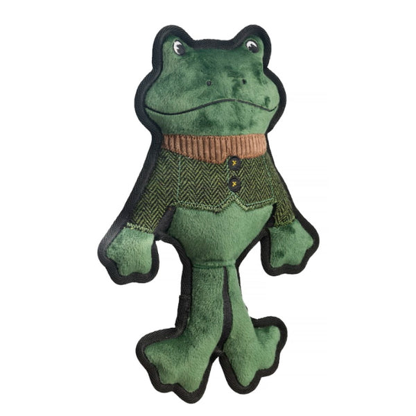 House of Paws Green Tweed Frog Dog Toy