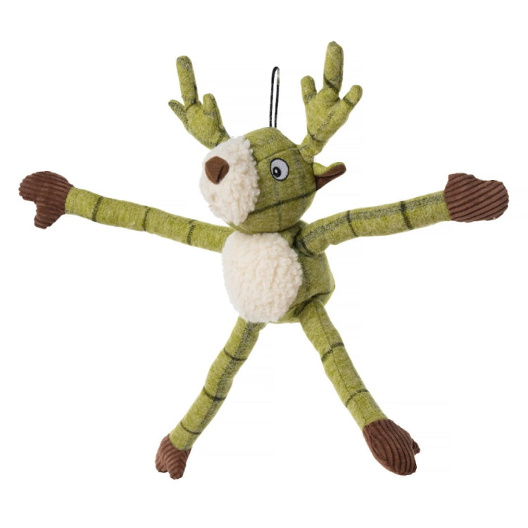 House of Paws Tweed Plush Long Legs Dog Toy - Stag