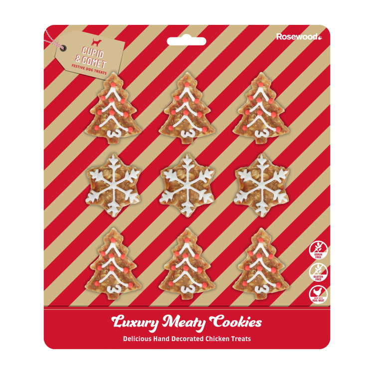 Rosewood Christmas Luxury Meaty Cookies - 9 pieces