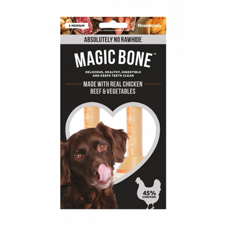 Rosewood Magic Bone - Medium Dog Treat 2pc 140g