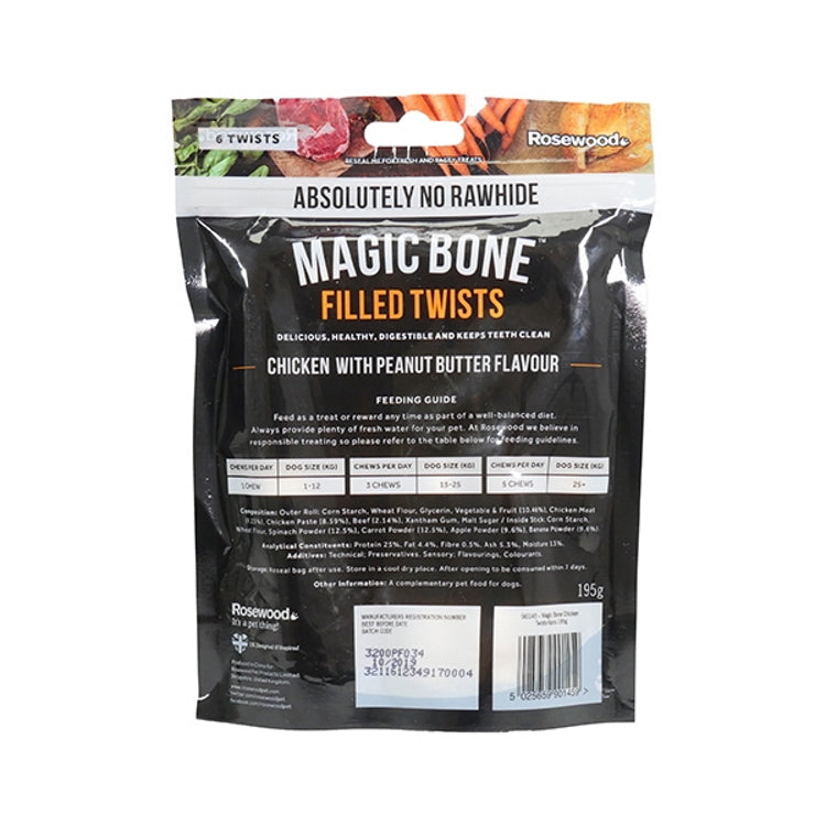 Rosewood Magic Bone - Magic Twists Dog Treat 6pc 195g
