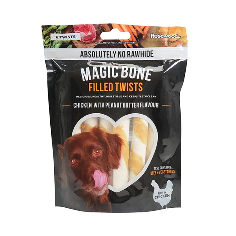Rosewood Magic Bone - Magic Twists Dog Treat 6pc 195g