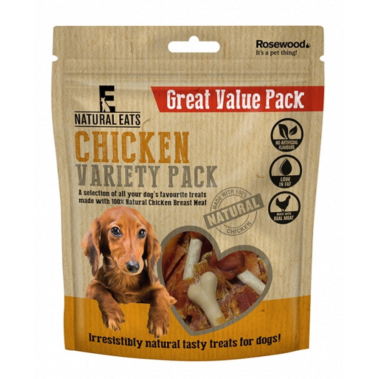 Rosewood Natural Eats Dog Treats - Chicken Variety Pack Value Pack 320g