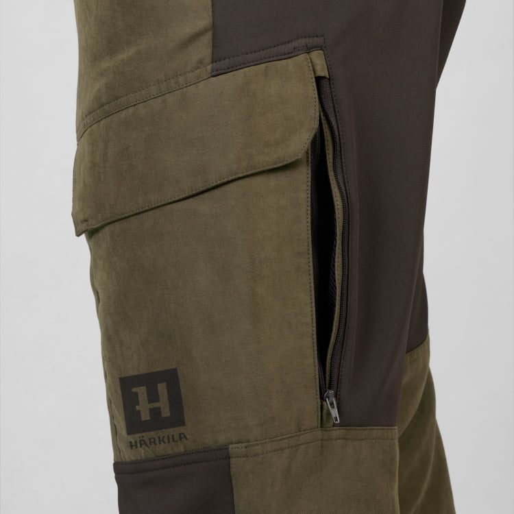 Harkila Scandinavian Trousers - Willow Green/Deep Brown