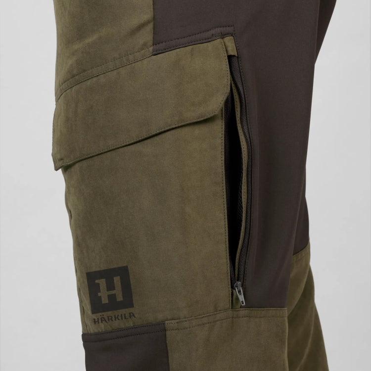 Harkila Scandinavian Trousers - Willow Green/Deep Brown