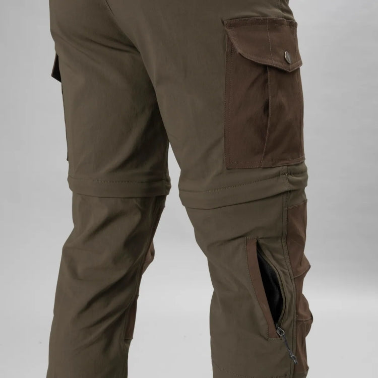 Seeland Birch Zip-off Trousers - Pine Green/Demitasse Brown