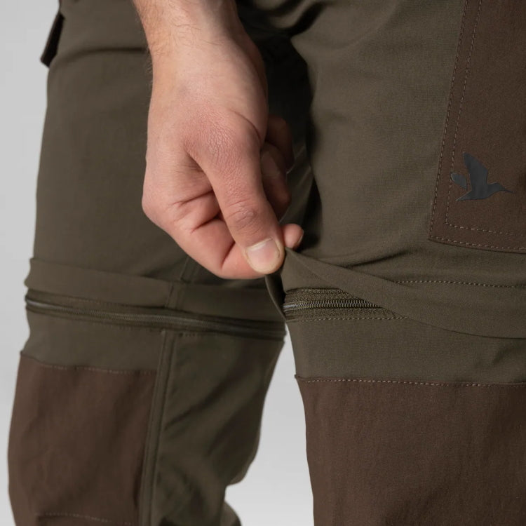 Seeland Birch Zip-off Trousers - Pine Green/Demitasse Brown