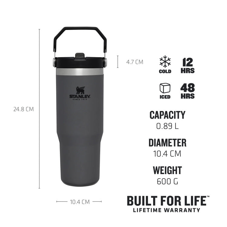 Stanley IceFlow Flip Straw Tumbler 0.89L - Charcoal