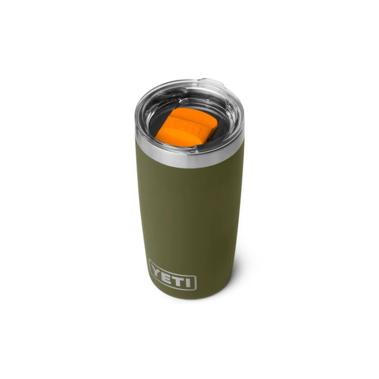 Yeti Rambler 10oz Insulated Tumbler -  Olive/King Crab Orange