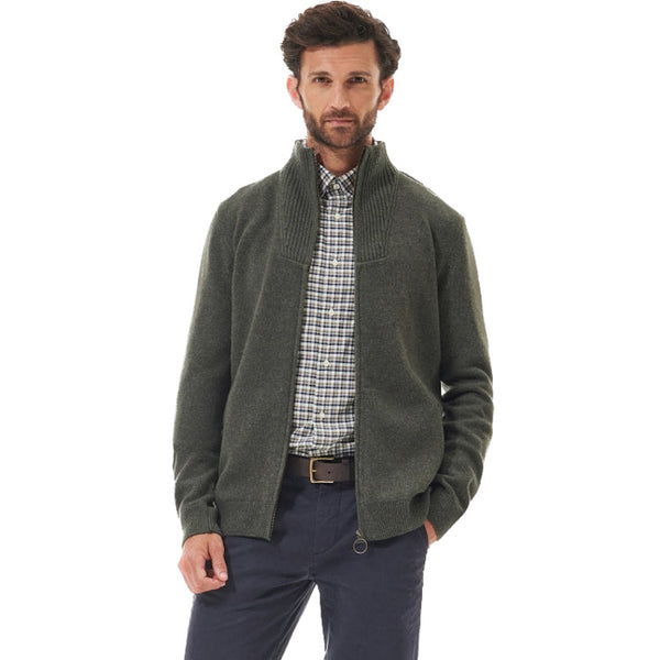 Barbour Nelson Essential Full Zip Sweater - Seaweed