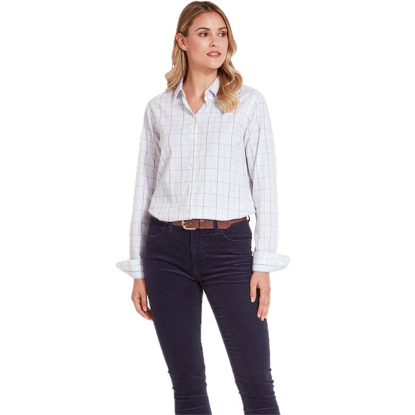 Schoffel Ladies Blakeney Shirt - Blue/Pink Check