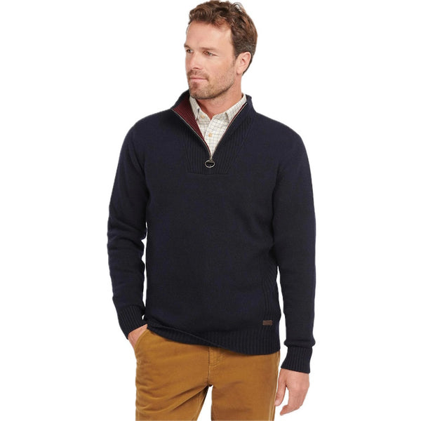 Barbour Nelson Essential Half Zip Sweater - Navy