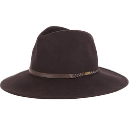 Barbour Ladies Tack Fedora Hat - Chocolate/Praline