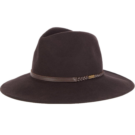 Barbour Ladies Tack Fedora Hat - Chocolate/Praline