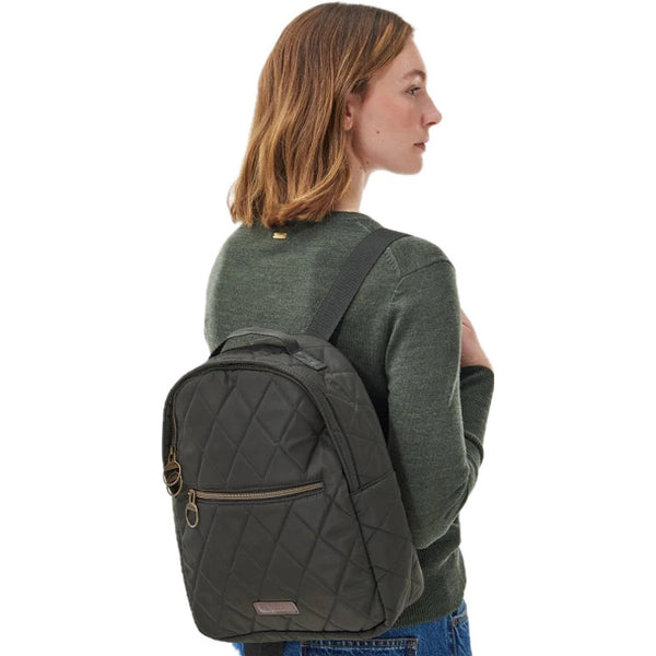 Barbour Ladies Quilted Backpack - Olive