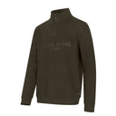 Hoggs of Fife Galloway 1888 Plain 1/4 Zip Sweatshirt - Forest