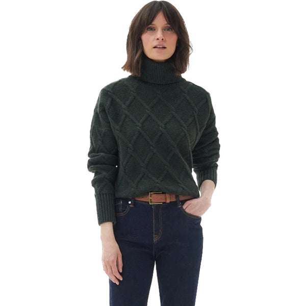 Barbour Ladies Perch Knit Jumper - Olive
