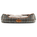 Wigginton Terrier Dog Bed - Orange/Grey Check