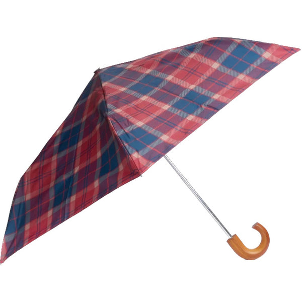 Barbour Tartan Mini Umbrella - Cranberry