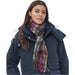 Barbour Ladies Vintage Winter Plaid Scarf - Pink Dahlia