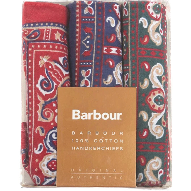 Barbour Paisley Hankies Gift Box Set