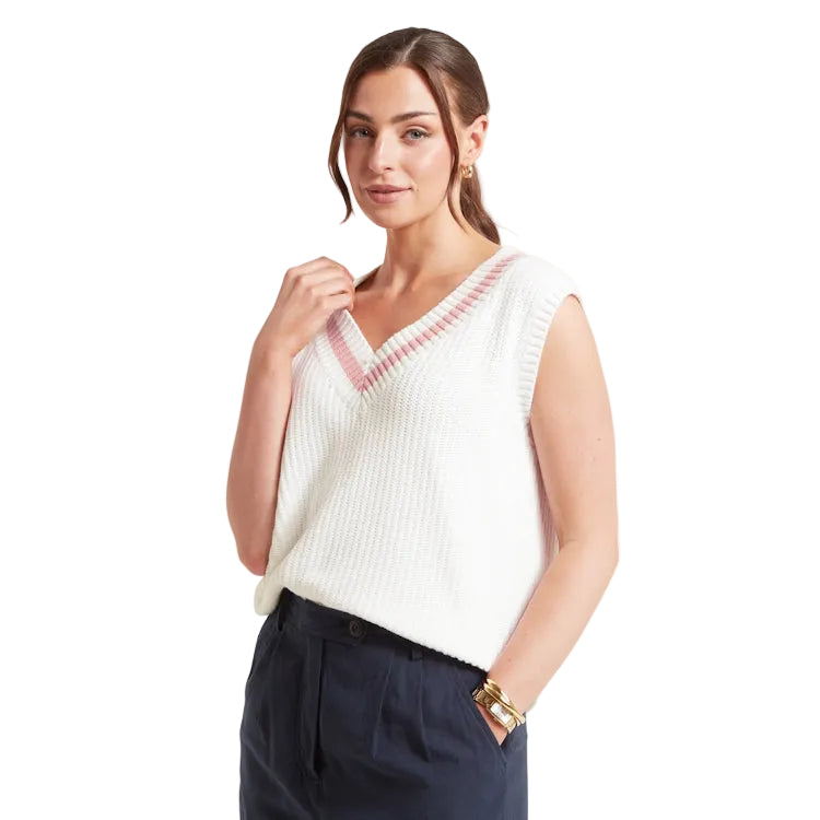 Schoffel Ladies Hambledon Vest - Soft White/Blush