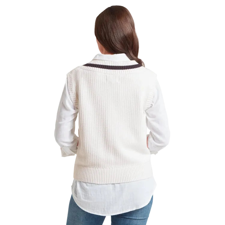 Schoffel Ladies Hambledon Vest - Soft White/Navy