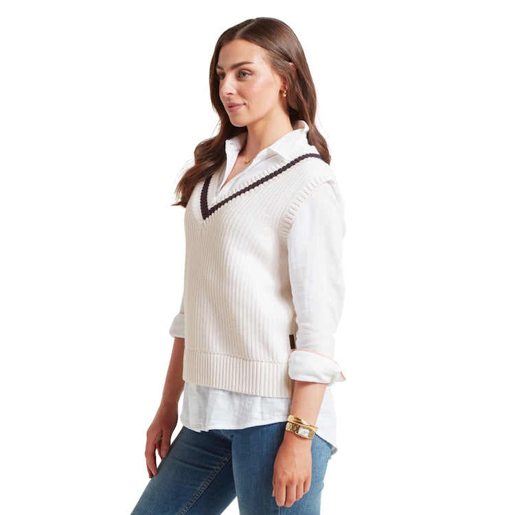 Schoffel Ladies Hambledon Vest - Soft White/Navy