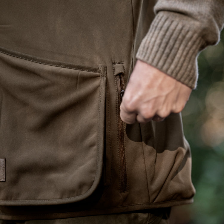 Harkila Skye Shooting Waistcoat - Willow Green/Shadow Brown