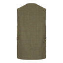 Hoggs Of Fife Tummel Tweed Field Waistcoat - Olive/Wine