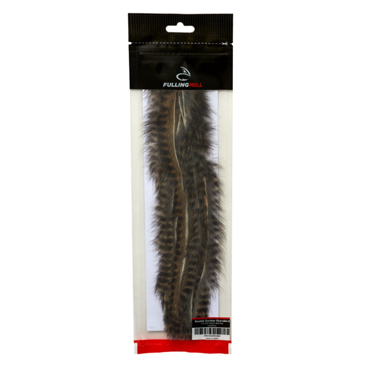 Fulling Mill Standard Rabbit Zonker Strips - Grizzly Black/Brown