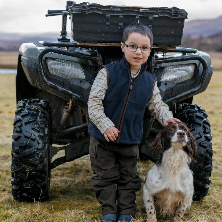 Hoggs of Fife Junior Woodhall Fleece Gilet - Navy