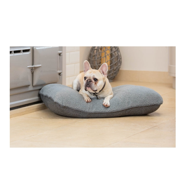House of Paws Grey Herringbone Tweed Cushion Dog Bed