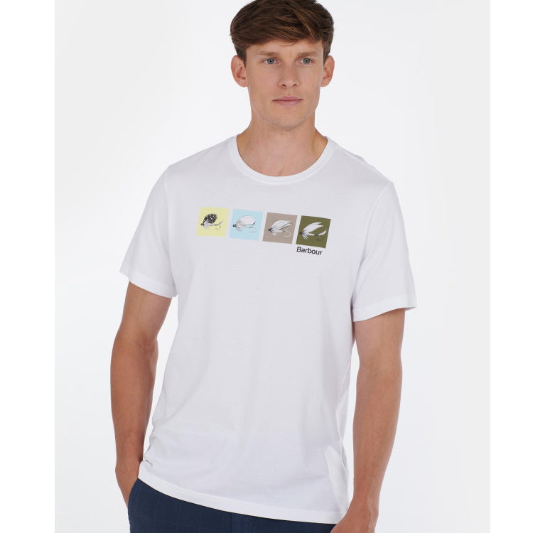 Barbour Fish Fly Tee Shirt - White